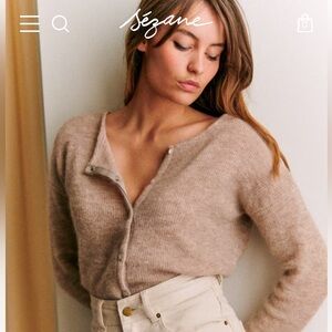 Sezane Gaspard Sweater Light Beige Small